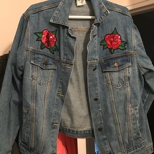 Sadie and Sage Denim Jacket with Patches